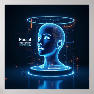 Affiche "Reconnaissance faciale stimulée par l'IA