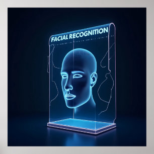 Affiche "Reconnaissance faciale stimulée par l'IA