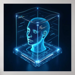Affiche "Reconnaissance faciale stimulée par l'IA