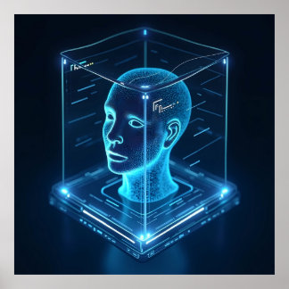 Affiche "Reconnaissance faciale stimulée par l'IA