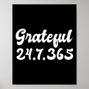 Affiche Reconnaissant 24 7 365 Gratitude Reconnaissance Re