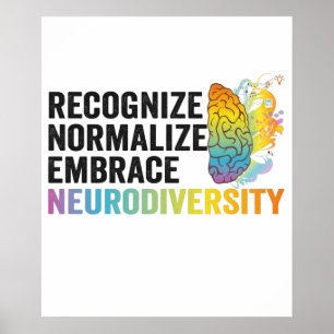 Affiche Reconnaître normaliser intégrer la neurodiversité