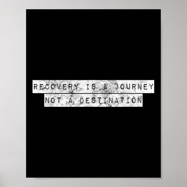 Affiche Recovery Is A Journey Not A Destination Motivation (Devant)