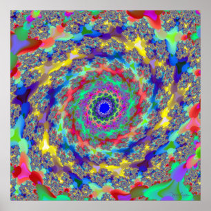 Affiche Recréation colorée de l'univers