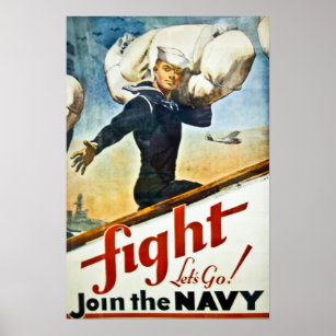 Affiche Recrutement de la Marine 2ème guerre mondiale CANV
