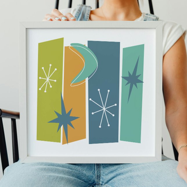 Affiche Rectangles Atomiques Boomerang Starburst Milieu de (Créateur téléchargé)