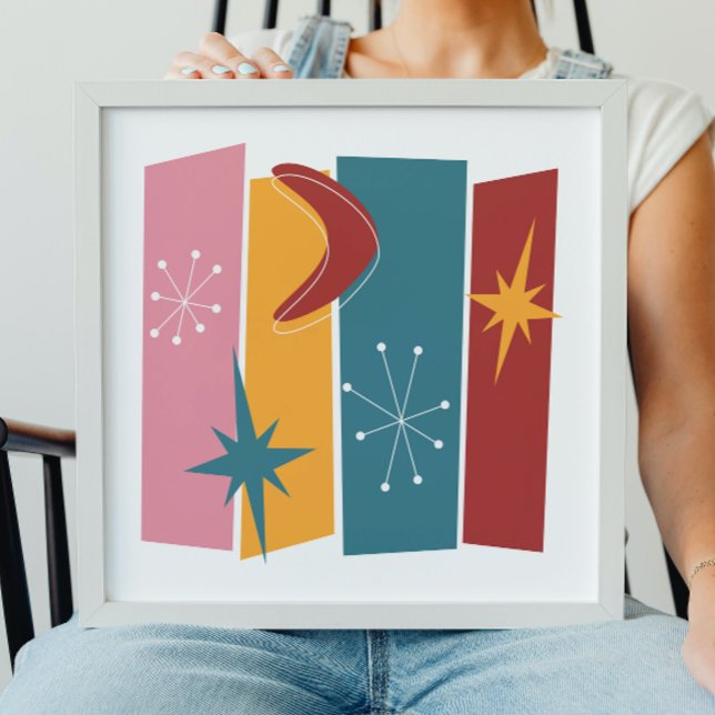 Affiche Rectangles de l'ère atomique Boomerang Starburst M (Créateur téléchargé)