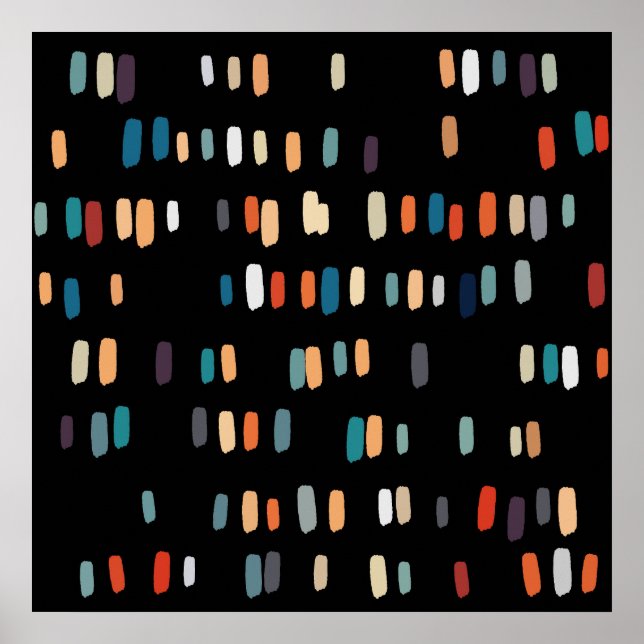 Affiche Rectangles multicouleurs irrégulières (Devant)