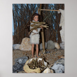 Affiche Récupération du bois pour le feu.