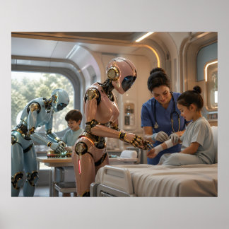 Affiche Récupération pédiatrique par robot IA