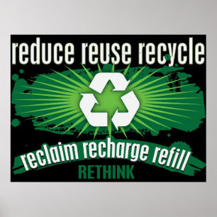 Affiche Récupérer, recharger et recycler