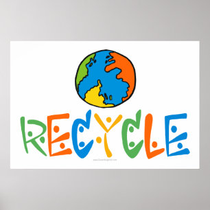 Affiche Recyclage coloré