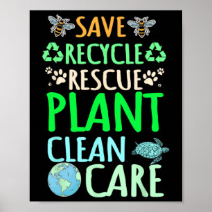 Affiche Recyclage écologiste Recyclage Jour des terres Res