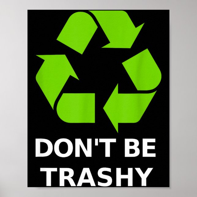 Affiche Recyclage Pas de déchets Recyclage Terre verte  (Devant)