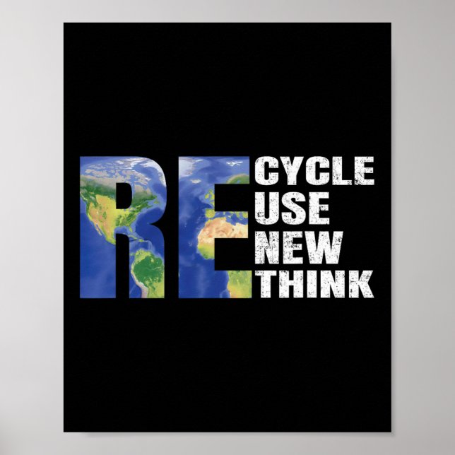 Affiche Recycle Réutiliser Renouveler Repenser Jour des te (Devant)