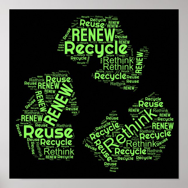 Affiche Recycle Réutiliser Renouveler Repenser la crise en (Devant)