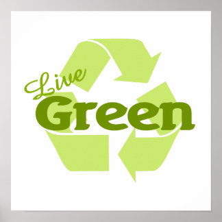 Affiche recycler en vert