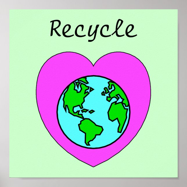 Affiche Recycler l'affiche écologique De l'environnement (Devant)