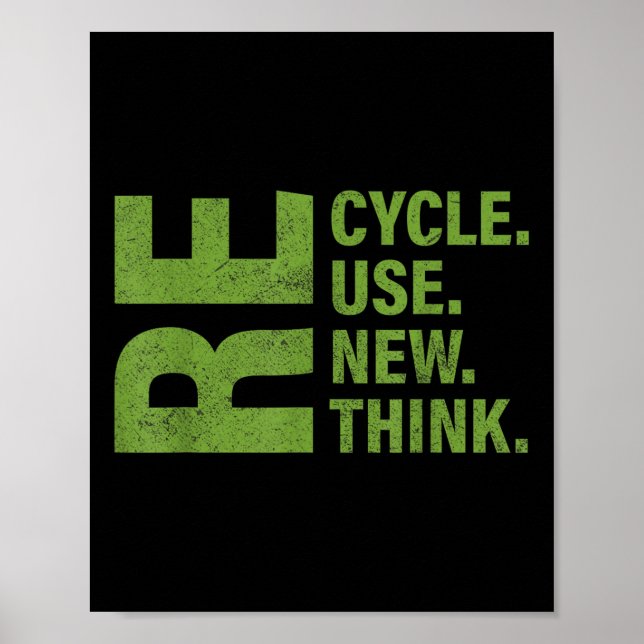 Affiche Recycler réutiliser Renouveler l'environnement de  (Devant)