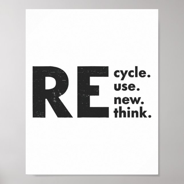 Affiche Recycler réutiliser Renouveler l'environnement de  (Devant)