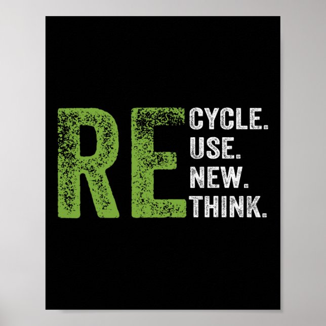 Affiche Recycler réutiliser Renouveler l'environnement de  (Devant)