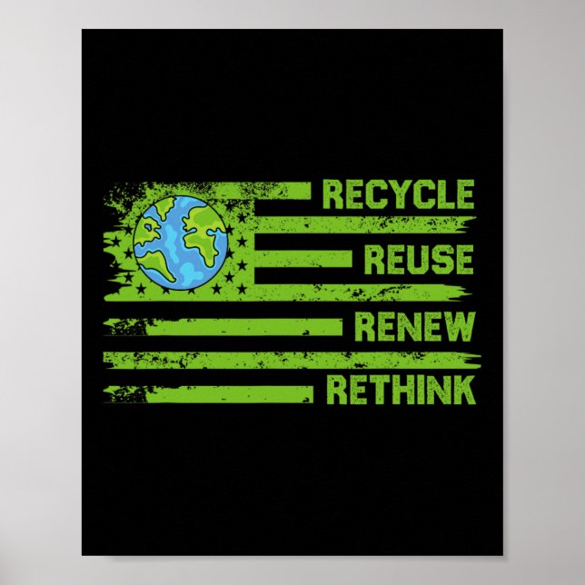 Affiche Recycler réutiliser Renouveler l'environnement de  (Devant)