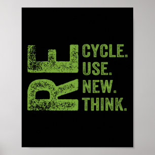 Affiche Recycler réutiliser Renouveler l'environnement de