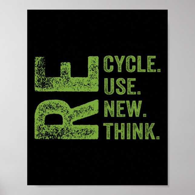 Affiche Recycler réutiliser Renouveler l'environnement de  (Devant)