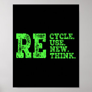 Affiche Recycler Réutiliser Renouveler Repenser Crise De l