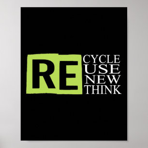 Affiche Recycler Réutiliser Renouveler Repenser Crise De l