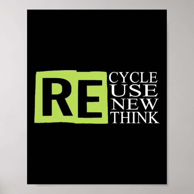 Affiche Recycler Réutiliser Renouveler Repenser Crise De l (Devant)