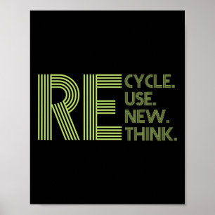 Affiche Recycler Réutiliser Renouveler Repenser Crise De l