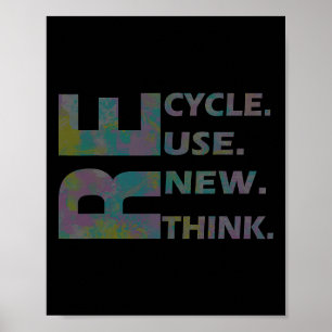 Affiche Recycler Réutiliser Renouveler Repenser Crise De l