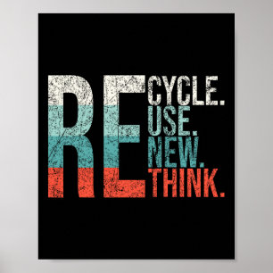 Affiche Recycler Réutiliser Renouveler Repenser Crise De l