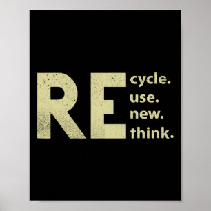 Affiche Recycler réutiliser Renouveler Repenser Jour des t