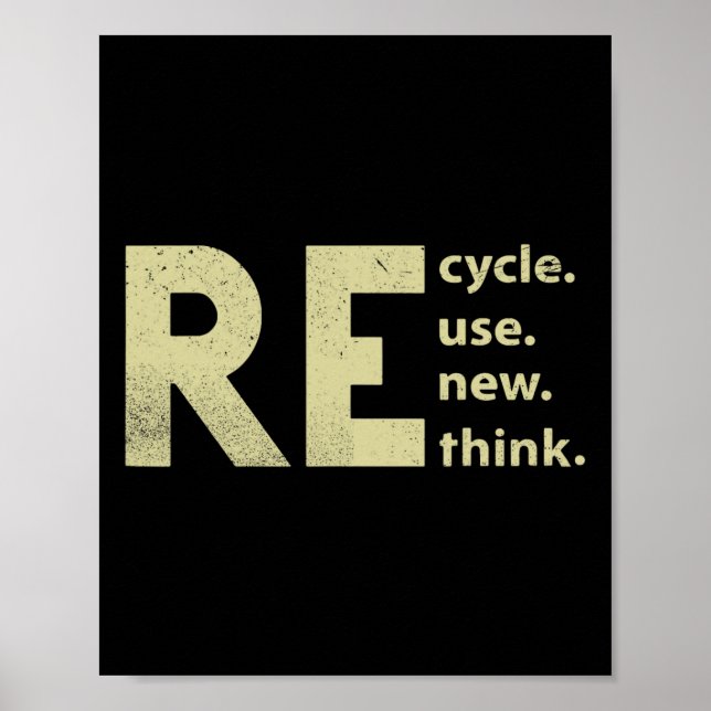 Affiche Recycler réutiliser Renouveler Repenser Jour des t (Devant)