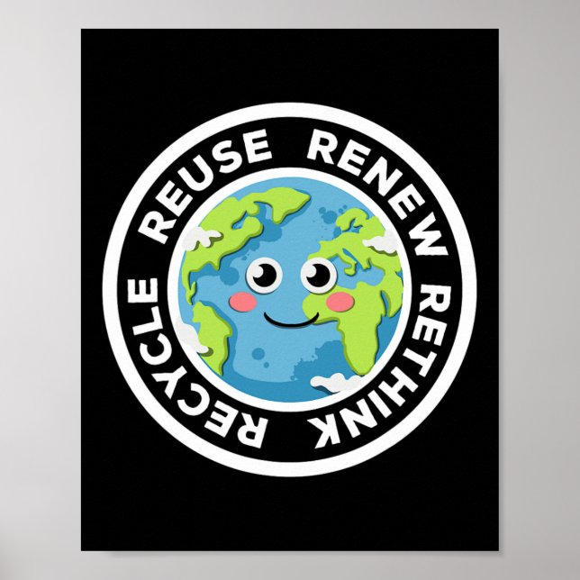 Affiche Recycler Réutiliser Renouveler Repenser l'activism (Devant)