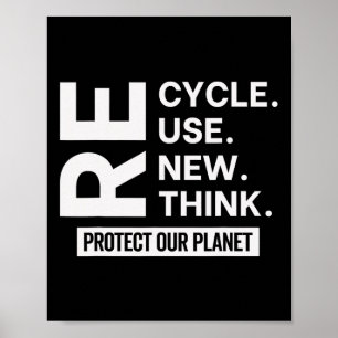 Affiche Recycler Réutiliser Repenser Repenser Protéger not