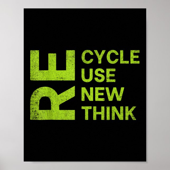 Affiche Recycler Réutiliser Repenser Repenser Repenser Cyc (Devant)