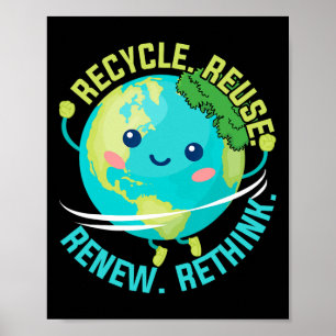 Affiche Recycler Réutiliser Réutiliser Repenser Jour des t