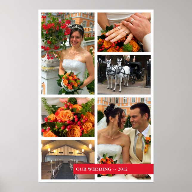 Affiche Red band 6 multi photo collage souvenirs garde (Devant)