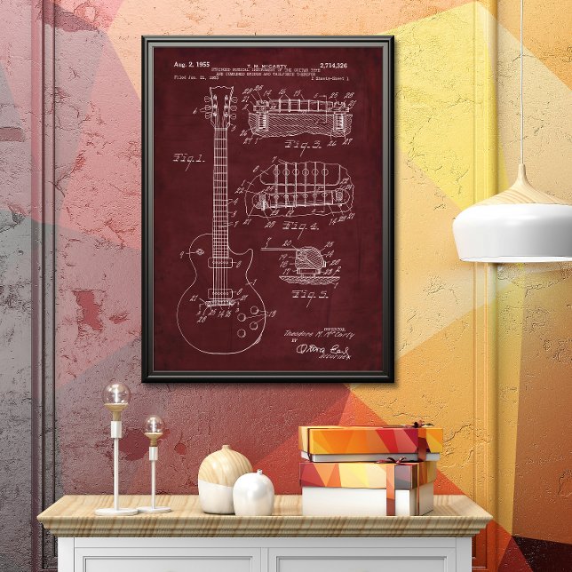 Affiche Red | Brevet de guitare (Créateur téléchargé)