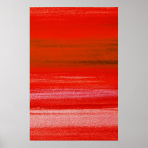 Affiche Red Burgundy Pink Watercolor Abstract Background