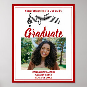 Affiche Red Choir Photo High School Graduation Party