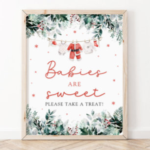 Affiche Red Christmas Père Noël Babies Are Sweet Take a Tr