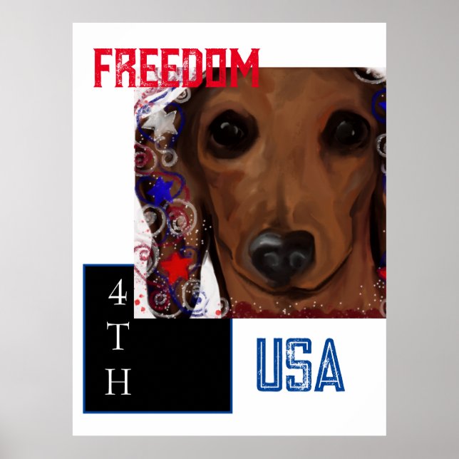 Affiche Red Dachshund (Devant)
