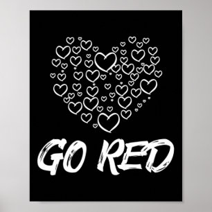 Affiche Red Day Go Red Heart Maladie Cadeaux de sensibilis