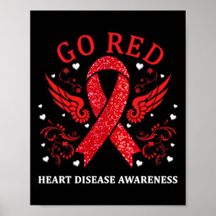 Affiche Red For Heart Disease Awareness In February Heart