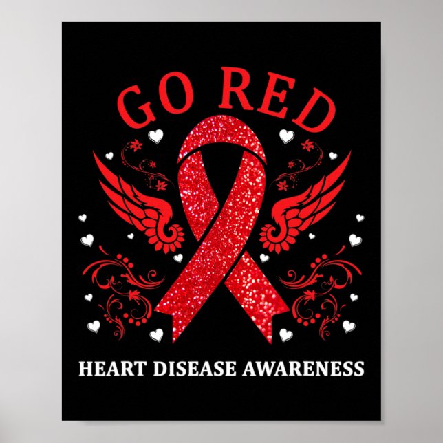 Affiche Red For Heart Disease Awareness In February Heart (Devant)