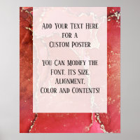 Red & Gold Abstract Alcohol Ink Fluid Art DIY